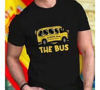 Shein Camiseta Hombre The Wheels On The Bus Go Round And Round School Bus Divertida Algodón Suave Moda Juvenil Casual Regalo Original Oferta Exclusiva