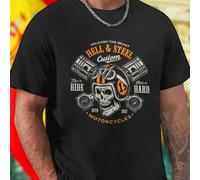 Shein Camiseta Hombre Unleash The Beast Hell And Steel Custom Life to Ride Estilo Moto Motorcycles 2021 Ropa Casual Juvenil Cómoda Regalo Exclusiva Oferta L