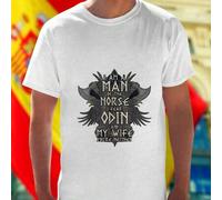 Shein Camiseta Hombre Vikinga I am a man of the Norse I fear Odin and my wife you are neither Estilo Casual Moda Divertida Para Fans Vikings Regalo Original