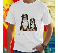 Shein Camiseta Hombre What Is Better Than A Bernese Mountain Dog Two Bernese Mountain Dog Algodón Divertida Regalo Original Moda Casual Estilo Único Para Am
