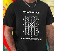 Shein Camiseta Hombre WHAT PART OF H G M E B K F A D DO NOT YOU UNDERSTAND Divertida Casual Moderna Algodón Suave Regalo Original Moda Juvenil Oferta Espec