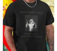 Shein Camiseta Hombre WHATEVER DADDY WANTS DADDY GETS AND DONT YOU FORGET IT SWEETHEART Moda Juvenil Casual Regalo Original Cómoda Oferta Exclusiva Promoc