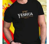 Shein Camiseta Hombre Yeshua I Am The Way And The Truth And The Life John 14 6 Algodón Casual Moda Juvenil Inspiración Cristiana Idea de Regalo Oferta Limi