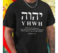 Shein Camiseta hombre YHWH THIS IS MY FOREVER AND THUS I AM TO BE REMEMBERED THROUGHOUT ALL GENERATIONS EXODUS 3 15 moda cristiana cómoda casual regalo idea
