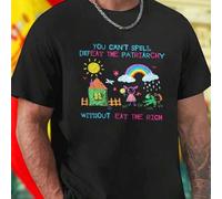 Shein Camiseta Hombre YOU CAN T SPELL DEFEAT THE WITHOUT EAT THE RICH Moda Urbana Estilo Moderno Ropa Juvenil Regalo Creativo Oferta Exclusiva Original