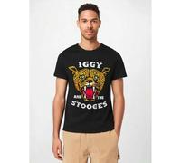 Shein Camiseta Iggy And The Stooges Cheetah, diseño de estilo vintage de edición limitada, camiseta de manga corta estampada divertida para hombres, algodón
