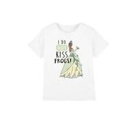 Shein Camiseta infantil (blanca) "No beso a los sapos, soy Tiana"