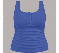 Shein Camiseta informal blanca a juego con escote en U profundo y espalda de tirantes para mujer talla grande, para escuela, profesores, fiesta de bienvenid