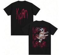 Shein Camiseta Korn Follow The Leader, Camiseta de Banda de Rock Gótico y Metal para Hombres y Mujeres, Camiseta de Algodón Oversize Casual en Estilo Y2K, C