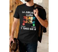 Shein Camiseta "La jubilA Ción llama - VA CA Ciones en la playa" 100 % algodón, corte holgado, informal, cómoda y con un estampado gráfico único.