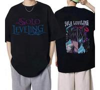 Shein Camiseta Mange para hombres y mujeres, camiseta estampada con el anime Solo Leveling, camiseta de talla europea de estilo hip hop, gótico, gráfico y r