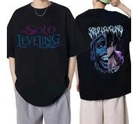 Shein Camiseta Mange para hombres y mujeres, camiseta estampada con el anime Solo Leveling, camiseta de talla europea de estilo hip hop, gótico, gráfico y r