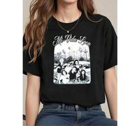 Shein Camiseta "Mi Vida Loca" para mujer, algodón de 220 g, informal, de verano, con cuello redondo y manga corta (1 unidad)