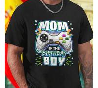 Shein Camiseta Mujer MOM OF THE BIRTHDAY BOY Regalo Divertido Cumpleaños Mamá Casual Algodón Ropa Familiar Fiesta Oferta Especial Promoción Exclusiva