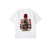 Shein Camiseta negra de algodón con estampado gráfico de Portgas D. Ace de ONE PIECE, 100% algodón, camisetas deportivas para hombres, ropa unisex lavable a