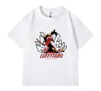 Shein Camiseta negra de algodón con estampado gráfico de Portgas D. Ace de ONE PIECE, 100% algodón, camisetas deportivas para hombres, ropa unisex lavable a