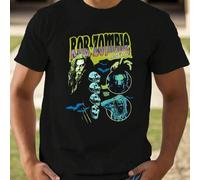 Shein Camiseta negra de manga corta con estampado de Rob Zombie Band. Camiseta estampada de moda, 220 g/m², informal, de algodón puro, cuello redondo y mang