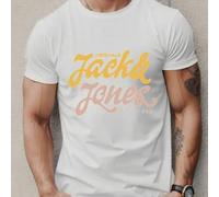 Shein Camiseta negra para hombre con el motivo "Jack & Jones Originals Since 1990". 220 g/m², informal, cuello redondo, puro algodón, manga corta (1 unida
