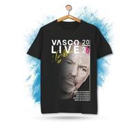 Shein Camiseta negra Vasco Rossi 2026 Live, Tallas S-5XL, HL833, Ropa de mujer, Camisetas divertidas, Ropa deportiva, Hombres, Regalo divertido, Parte super