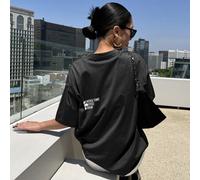 Shein Camiseta oversize con gráfico de letras, efecto "CHERISH TIME EFFECT DREAM"