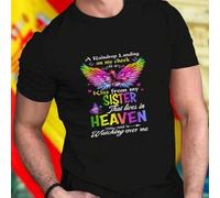 Shein Camiseta para hombre A Raindrop Landing on my cheek is a Kiss from my SISTER That lives in HEAVEN and is Watching over me regalo sentimental cómodo mo