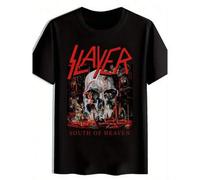 Shein Camiseta para hombre - Anime divertido, Hombre, Disfraz de Halloween para hombre, Camiseta gráfica SLAYER South Of Heaven para hombre - Camiseta de ba