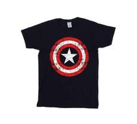 Shein Camiseta para hombre Avengers con escudo de Capitán América rayado (Azul marino)