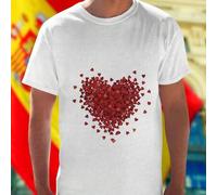 Shein Camiseta para hombre diseño Red Heart Shape Made of Small Hearts moda casual regalo ideal oferta especial calidad garantizada