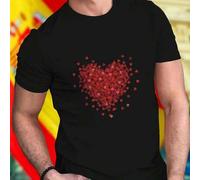 Shein Camiseta para hombre diseño Red Heart Shape Made of Small Hearts moda casual regalo ideal oferta especial calidad garantizada