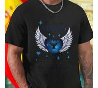 Shein Camiseta Para Hombre For My Son In Heaven I Hide Tears When I Say Your Name Moda Casual Confort Recuerdo Personalizado Regalo Emotivo Oferta Especial