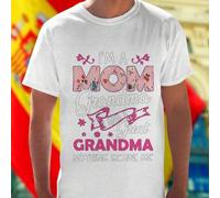 Shein Camiseta para hombre I M A MOM Grandma AND A Great GRANDMA NOTHING SCARE ME regalo divertido ropa casual cómoda ideal Día de la Madre opción perfecta