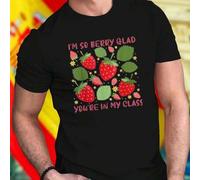 Shein Camiseta para hombre I M SO BERRY GLAD YOU RE IN MY CLASS divertida regalo original moda casual algodón transpirable ideal para profesores y estudiant