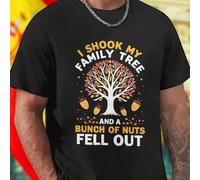 Shein Camiseta para hombre I Shook My Family Tree And A Bunch Of Nuts Fell Out divertida moda casual diseño original transpirable cómoda ideal para regalo f