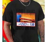 Shein Camiseta para Hombre Moda Casual One Half Pound Plus All Beef Hot Dog And Twenty Ounce Soda With Refill 580 850 Cal Oferta Exclusiva Estilo Verano Reg