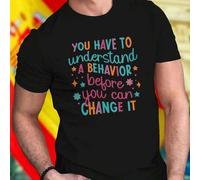 Shein Camiseta para hombre moderna ligera transpirable comodidad diaria moda verano casual aprende a entender un comportamiento antes de cambiarlo oferta e