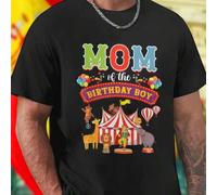Shein Camiseta para hombre MOM of the BIRTHDAY BOY diseño original regalo especial para mamá cómoda ideal para fiesta de cumpleaños familiar promoción exclu