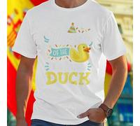 Shein Camiseta para Hombre Mom of the Birthday Duck Regalo Divertido Fiesta de Cumpleaños Moda Casual Diseño Exclusivo Oferta Calidad Premium