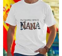 Shein Camiseta para hombre My favorite name is NANA moda casual juvenil cómoda alta calidad regalo especial oferta exclusiva