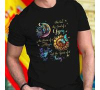 Shein Camiseta para hombre She Has the Soul of a the Heart of a Hippie and the Spirit of a Fairy moda casual cómoda ideal verano juvenil regalo original o
