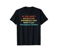 Shein Camiseta para hombre << Si no crees en ti mismo, no te decepcionarás >>, regalos de Acción de Gracias y Navidad - Sudadera con capucha, camiseta bá