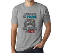 Shein Camiseta para hombre Si tengo que pausar mi juego La respuesta es no jugar Jugador divertido - Camiseta gráfica ecorresponsable Regalo novedoso vintag