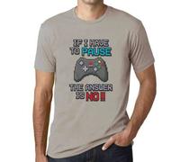 Shein Camiseta para hombre Si tengo que pausar mi juego La respuesta es no jugar Jugador divertido - Camiseta gráfica ecorresponsable Regalo novedoso vintag