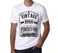 Shein Camiseta para hombre - Todas las piezas originales envejecidas a la perfección 1960 - 65 años Camiseta gráfica Idea de regalo 65.º cumpleaños Año vint