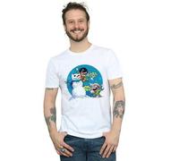 Shein Camiseta para hombres "Chillin Like A Villain" de Super Friends (Blanca)
