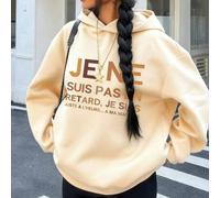 Shein Camiseta para mujer 100 % algodón con estampado de letras degradadas "No llego tarde" y eslogan francés moderno. Estilo casual primavera/verano. Ideal