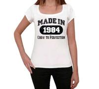 Shein Camiseta para mujer Grow to Perfection Made in 1984 - Grow to Perfection Made in 1984 - Camiseta gráfica de 41 años Idea de regalo 41 cumpleaños Año v