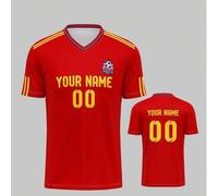 Shein Camiseta personalizada de la dinastía española, de 210g de tela transpirable y de secado rápido, adecuada para hombres, tops deportivos, cuello en V,