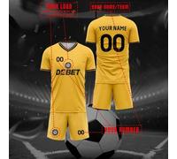 Shein Camiseta personalizada del Wolverhampton Wanderers FC con gráficos, logotipo, nombre y número personalizados, unisex, transpirable y de secado rápido,