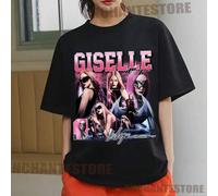 Shein Camiseta retro de Aespa Giselle, Camiseta de Aespa Whiplash, Camiseta de la gira Synk Parallel Line de AESPA, Camiseta de la gira en vivo de Aespa, Ka