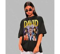 Shein Camiseta retro de los años 90 de David Hasselhoff, regalo de Baywatch